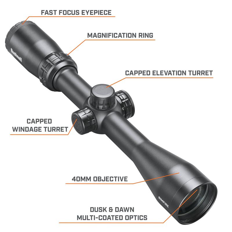 Rimfire 3-9x40 Riflescope Illuminated